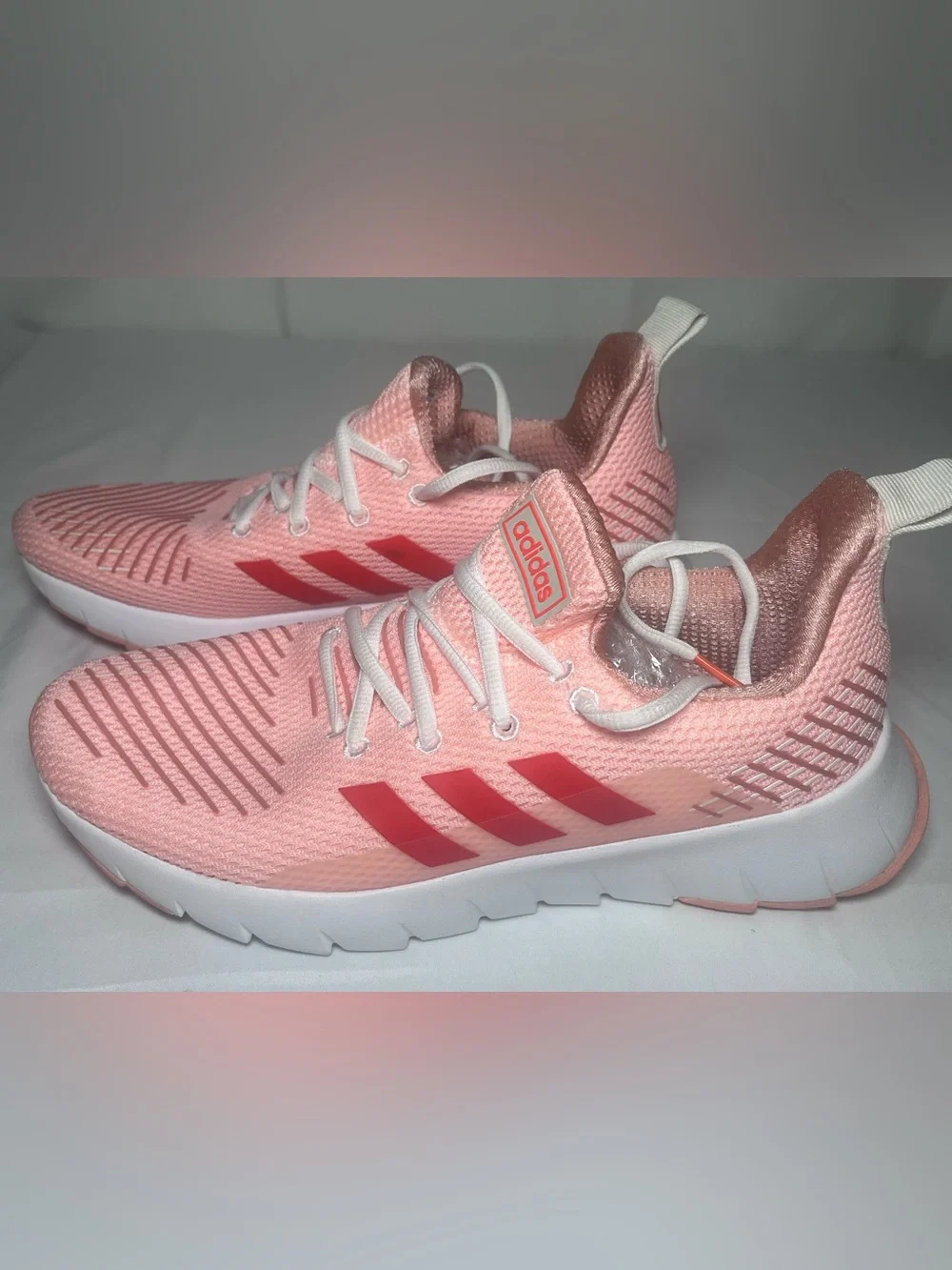 adidas Asweego Pink Sneakers with Red Three-Stripes